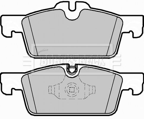 BORG & BECK Комплект тормозных колодок, дисковый тормоз BBP2298